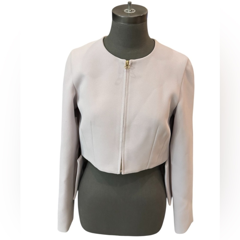Derek Lam 10 Crosby Lilac High Low Zip Jacket Size 6 - Picture 3 of 16